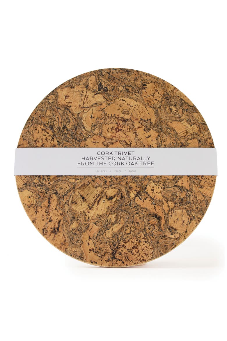 Natural Cork Round Trivets - Large Set of 2, Main, color, Natural Cork