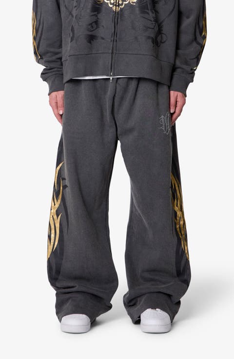 Oversize Gold Foil Sweatpants