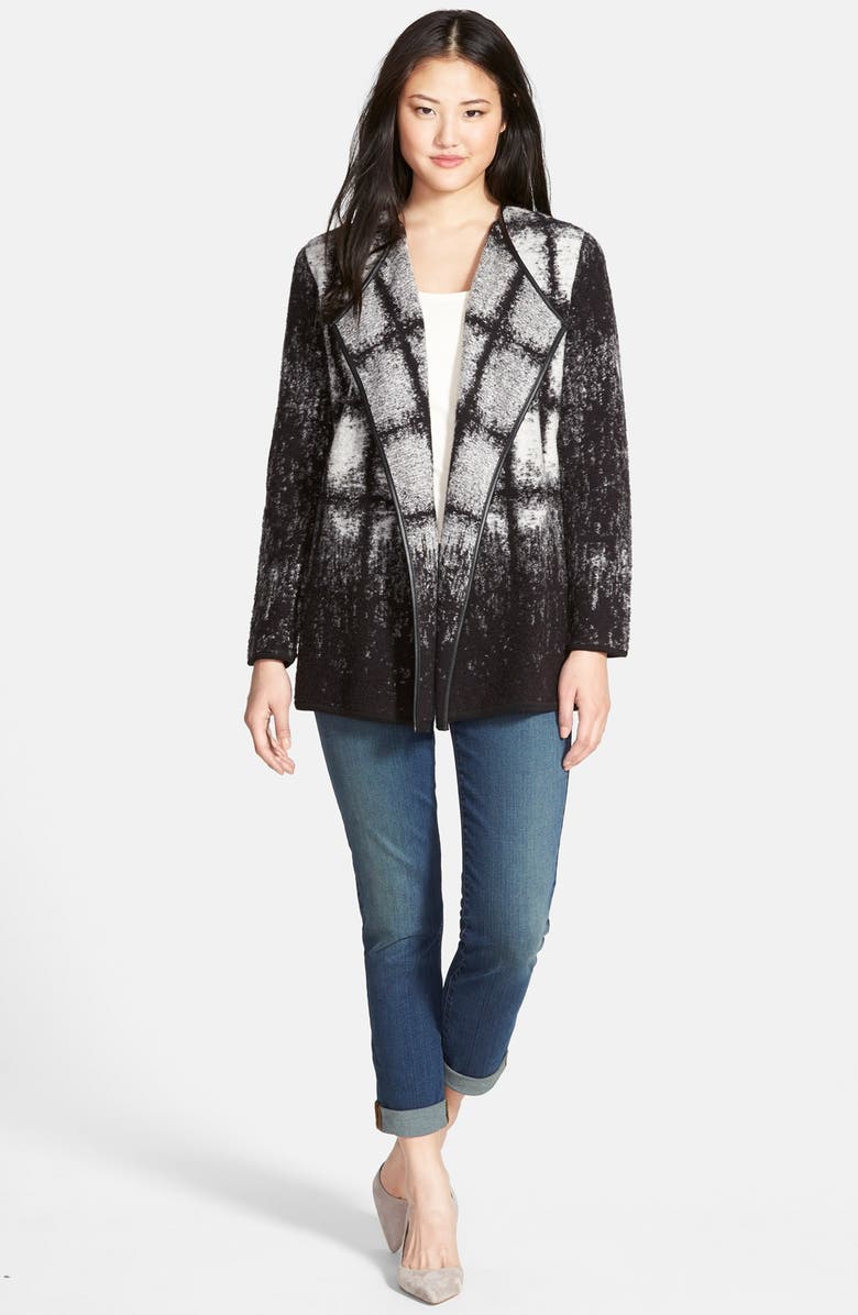 NIC+ZOE 'Checked Out' Knit Jacket, Alternate, color, 