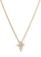 Roberto Coin 'Tiny Treasures' Diamond Cross Pendant Necklace