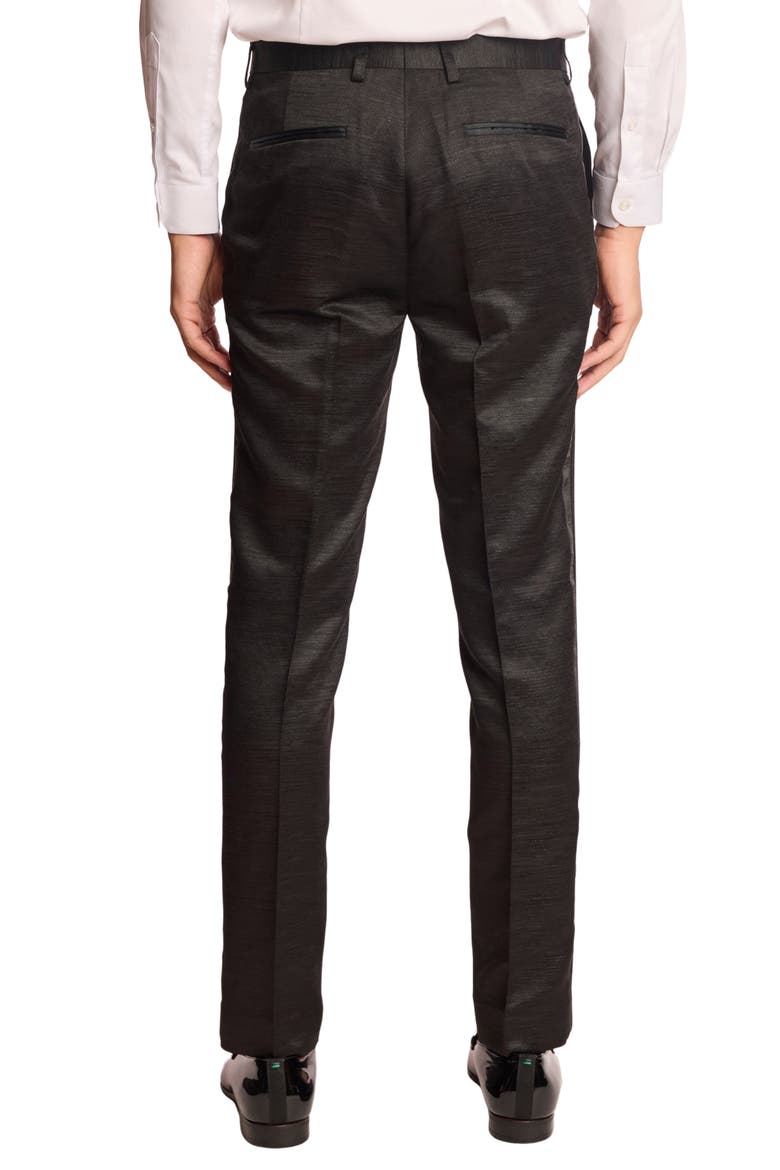Slim Fit Sloane Tuxedo Pants, Alternate, color, BLACK JACQUARD