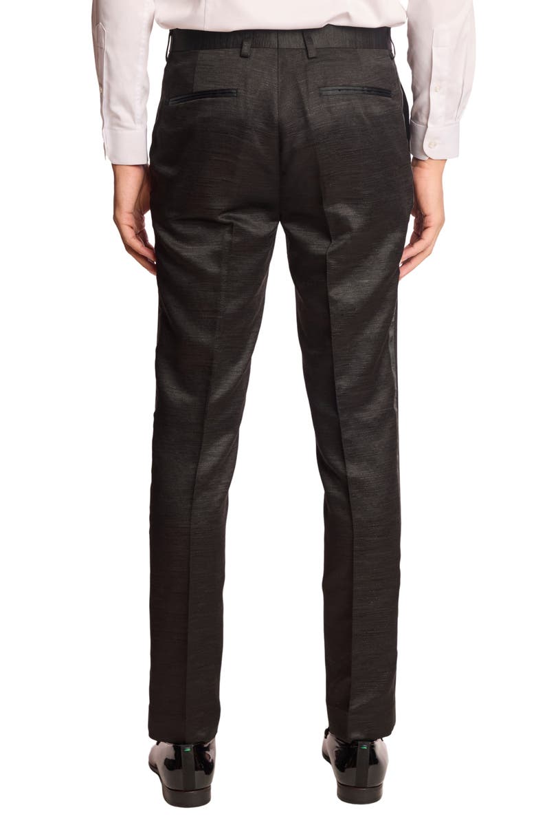 PAISLEY & GRAY Slim Fit Sloane Tuxedo Pants, Alternate, color, Black Jacquard