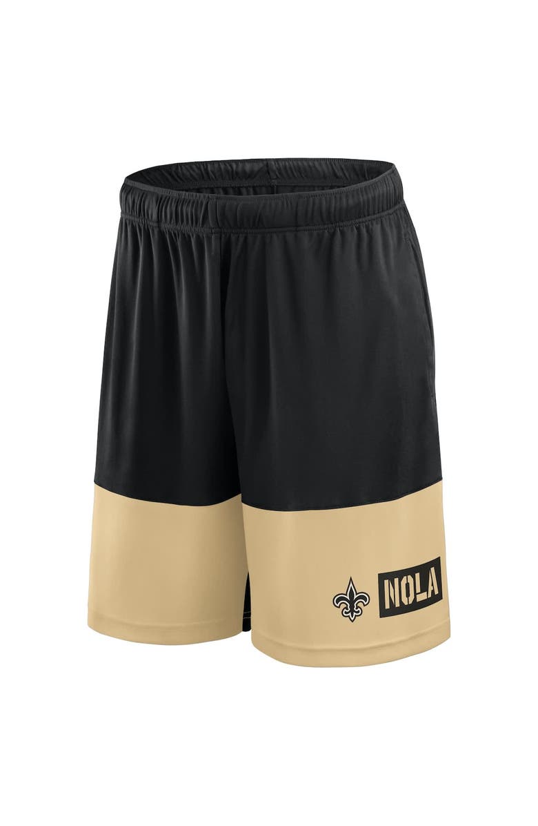 FANATICS Men's Fanatics Black/Gold New Orleans Saints Big & Tall Best of the Best Performance Shorts, Alternate, color, Black