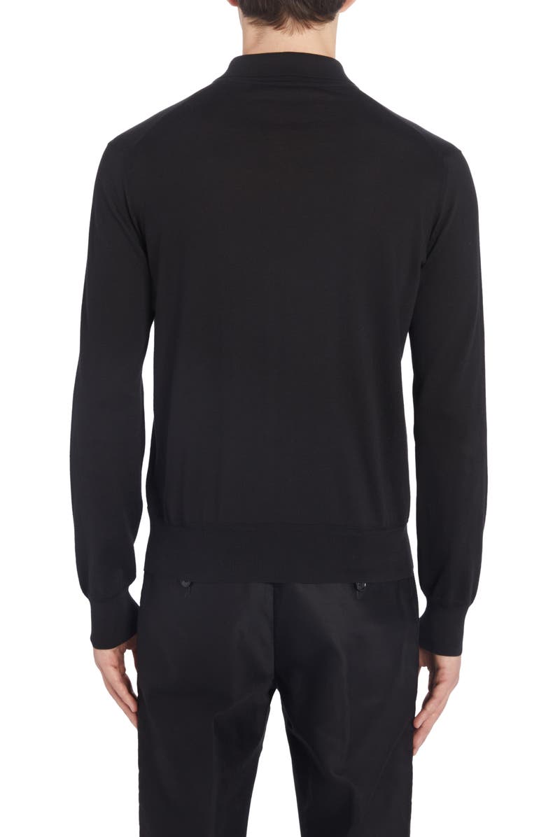 TOM FORD Superfine Sea Island Cotton Polo Sweater, Alternate, color,
