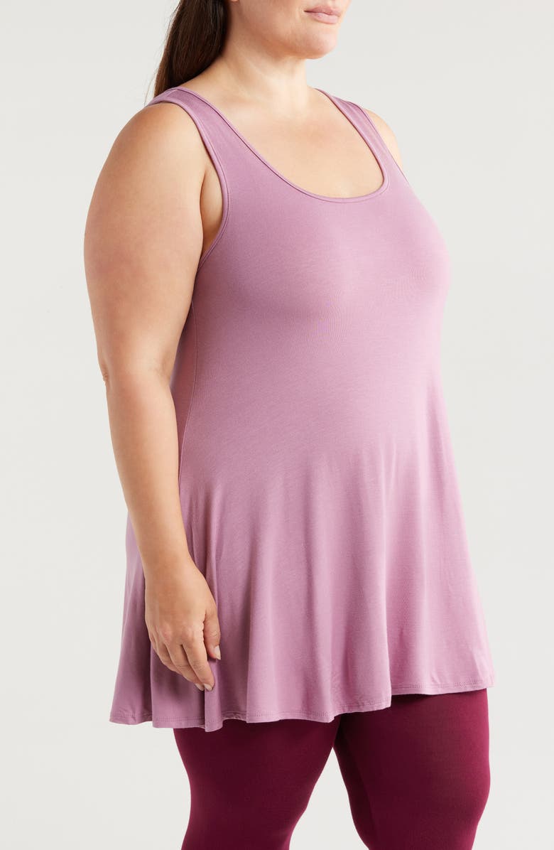 24seven Comfort Apparel Jersey Tunic Tank, Alternate, color, Rose