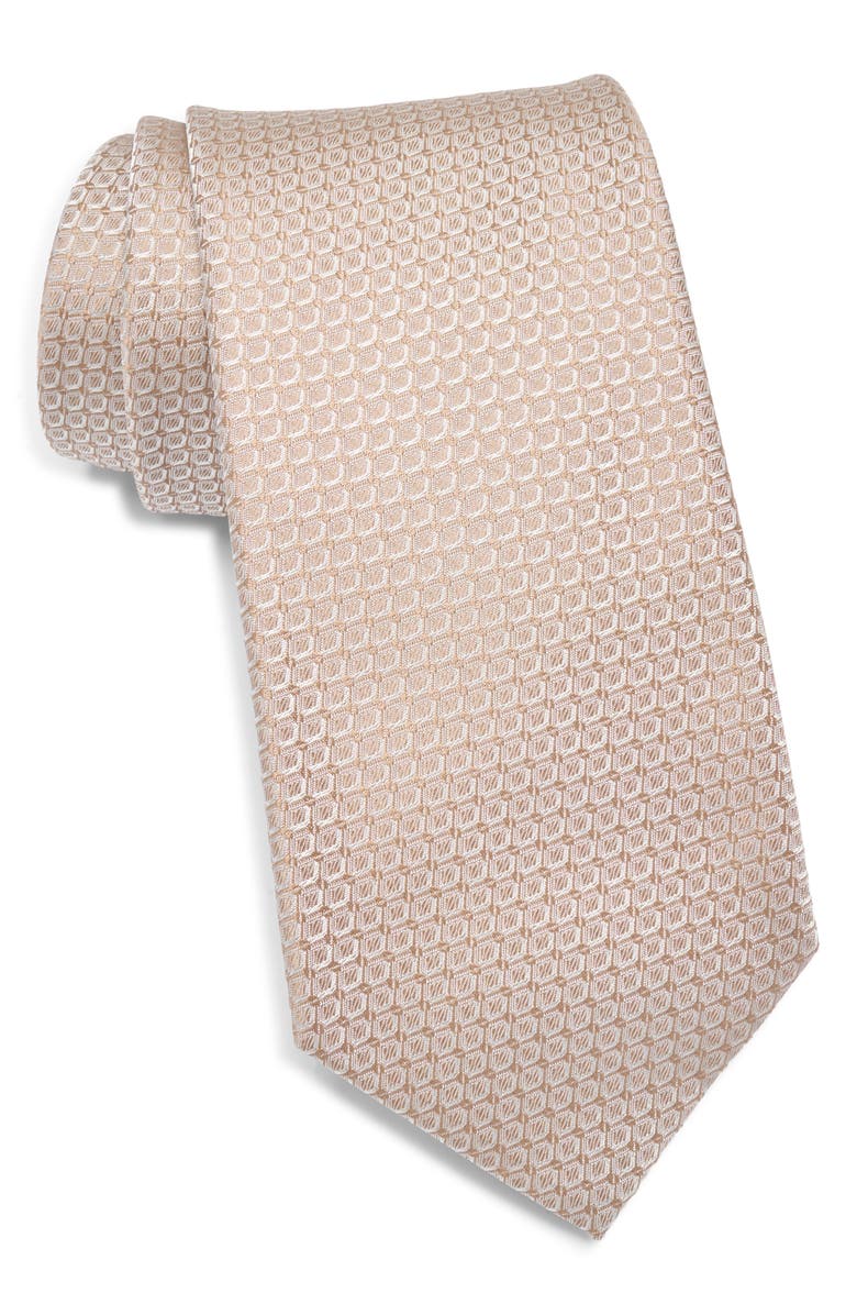 Calvin Klein Tatum Jacquard Tie, Main, color, Taupe