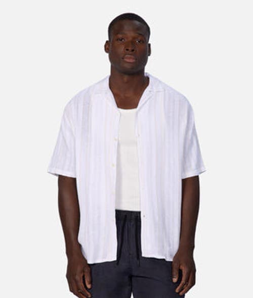 Industrie Australia The Castino Short Sleeve Shirt In Cream White