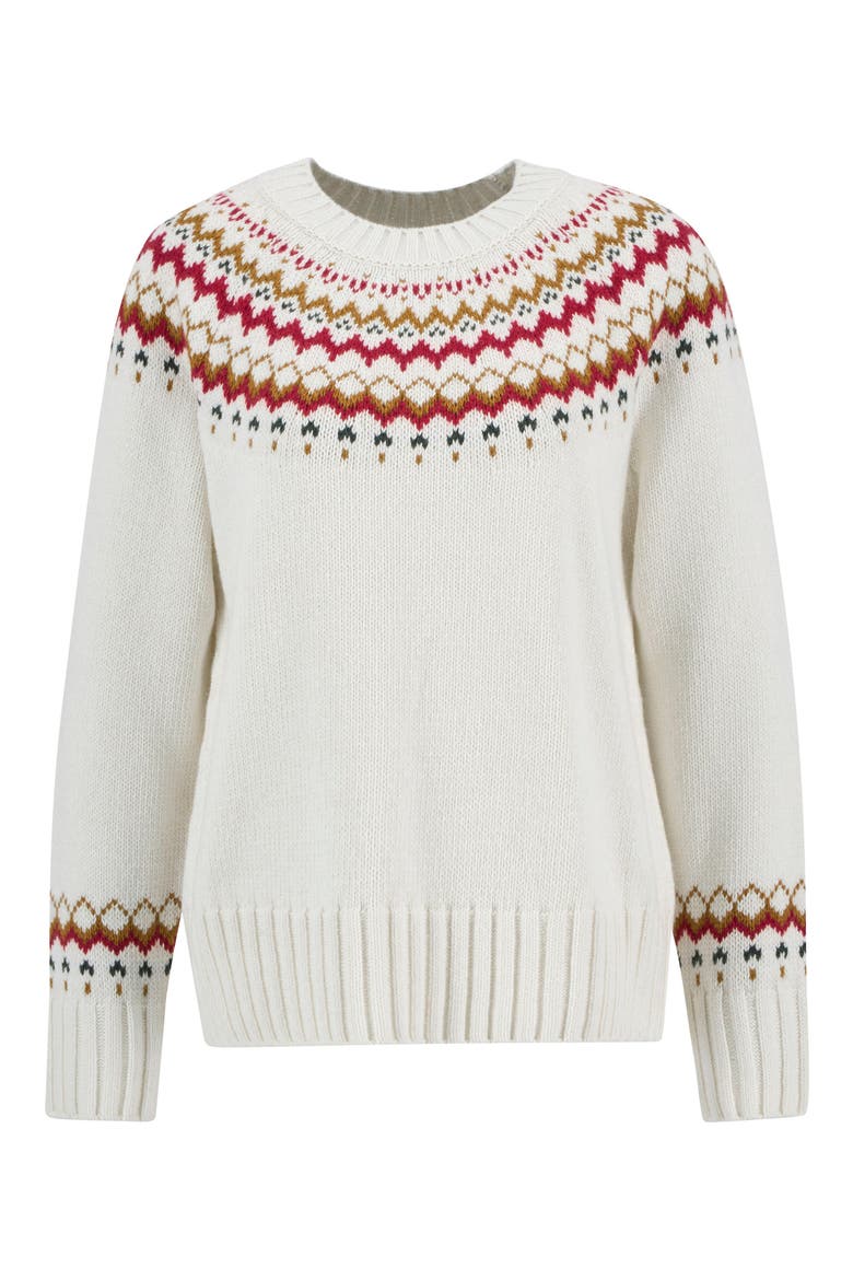 Tidal Fair Isle Cotton & Wool Blend Sweater, Alternate, color, CLOUD