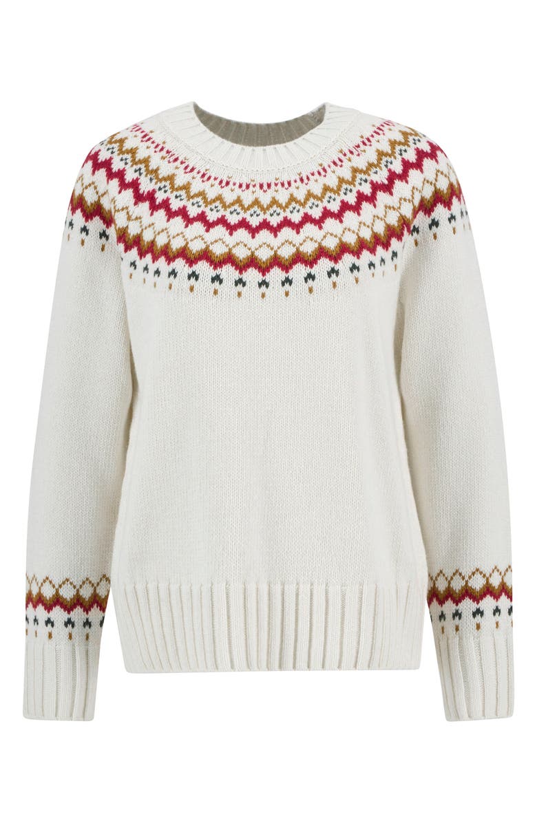 Barbour Tidal Fair Isle Cotton & Wool Blend Sweater, Alternate, color, Cloud