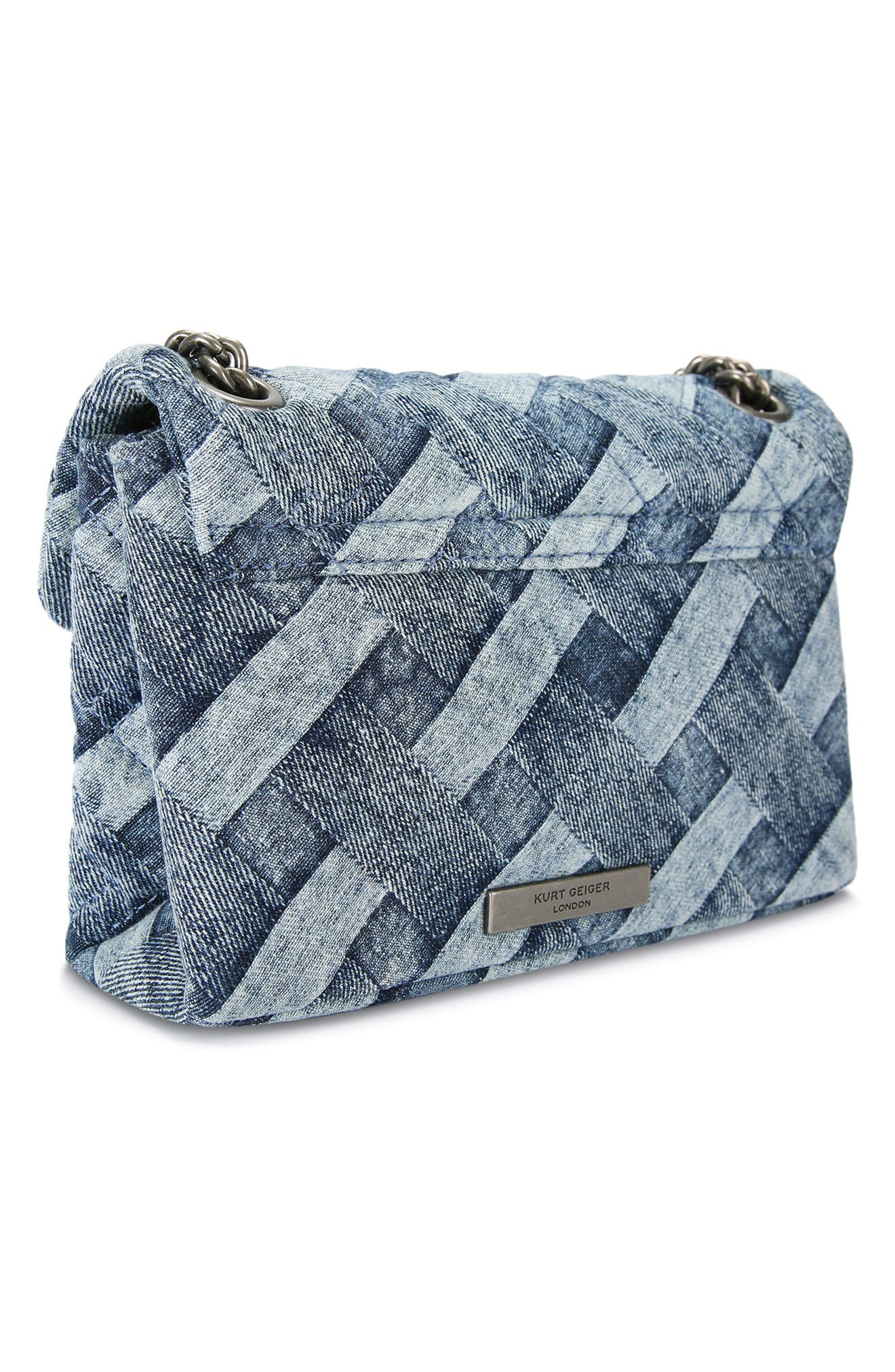 Kurt Geiger London Kensington Leather Mini Crossbody Bag, Alternate, color, Navy