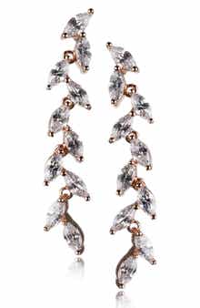 CZ by Kenneth Jay Lane Marquise Cubic Zirconia Linear Drop Earrings