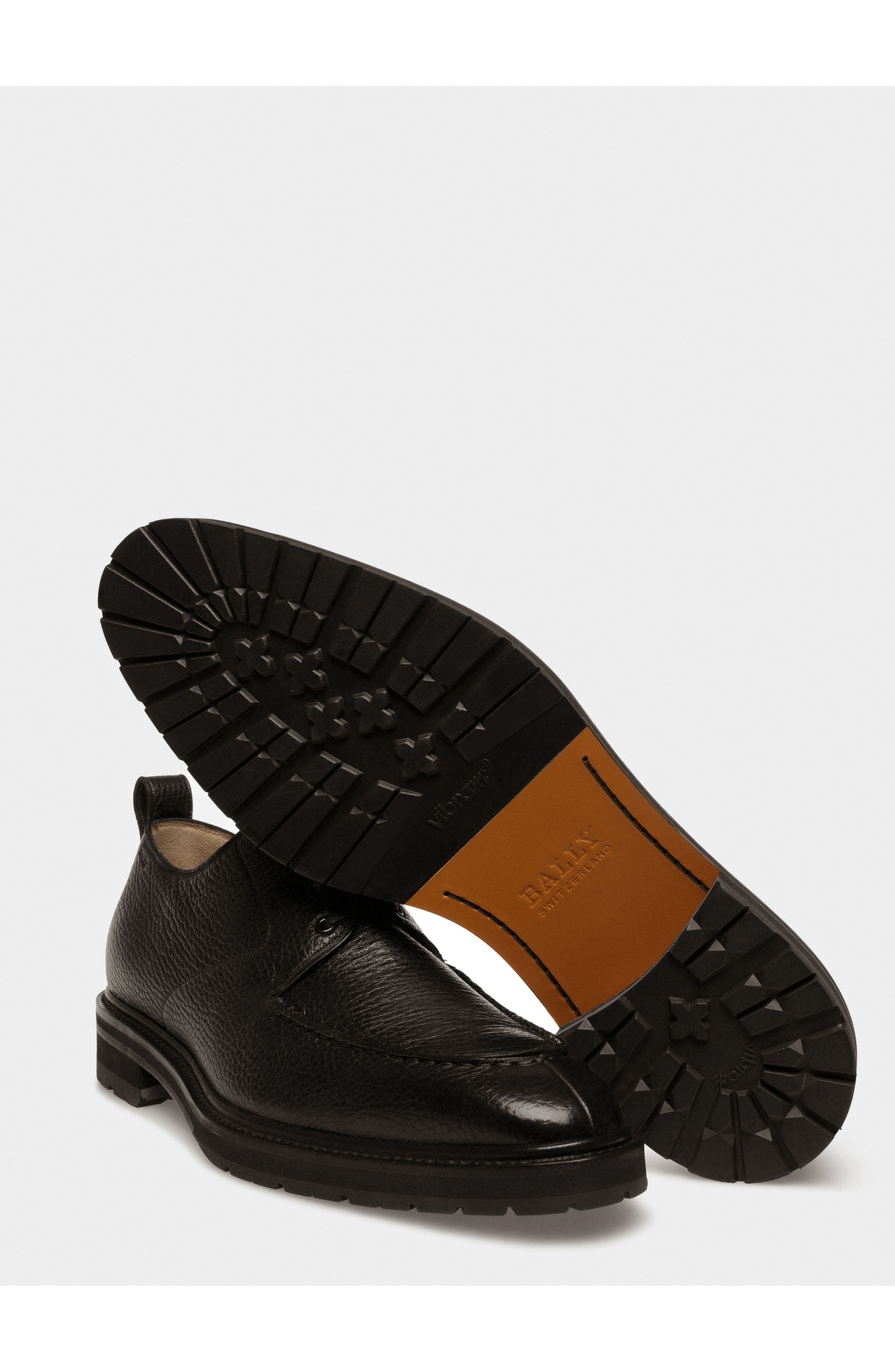 Bally Milivar Leather Derbies, Alternate, color, Black