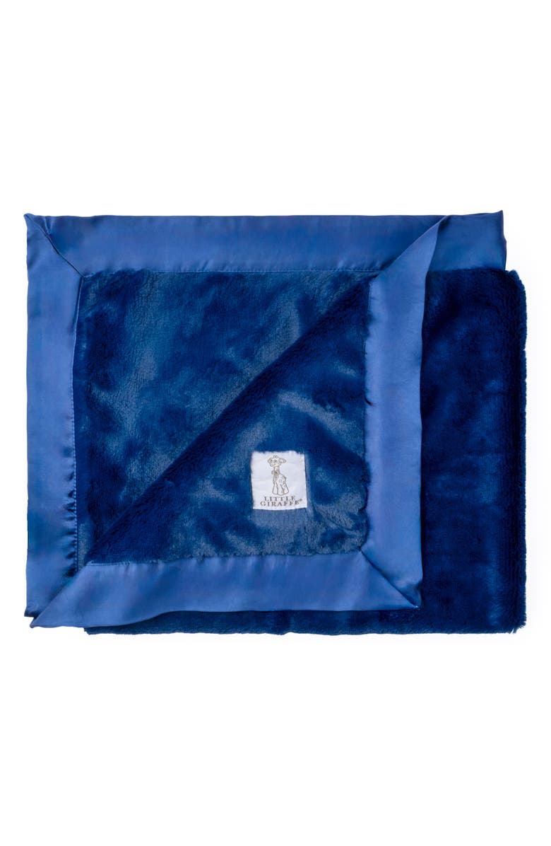 Little Giraffe Luxe Baby Blanket, Main, color, Denim