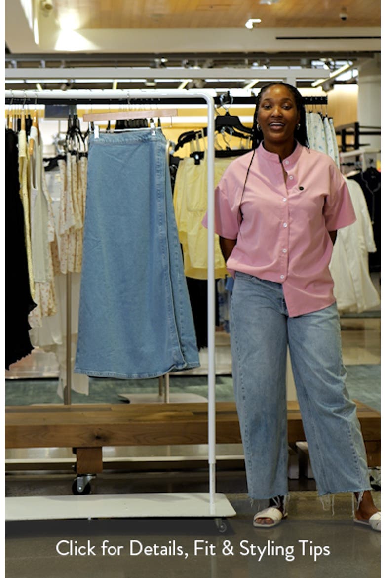 Solstice Denim Wrap Maxi Skirt video