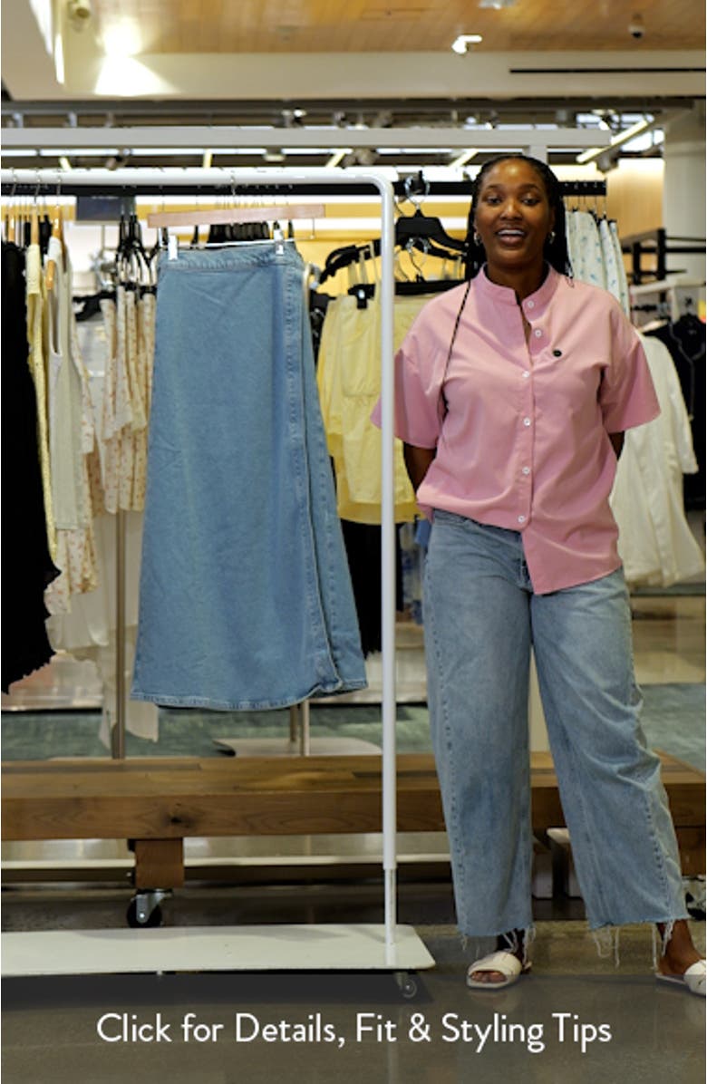 Solstice Denim Wrap Maxi Skirt, sales video thumbnail