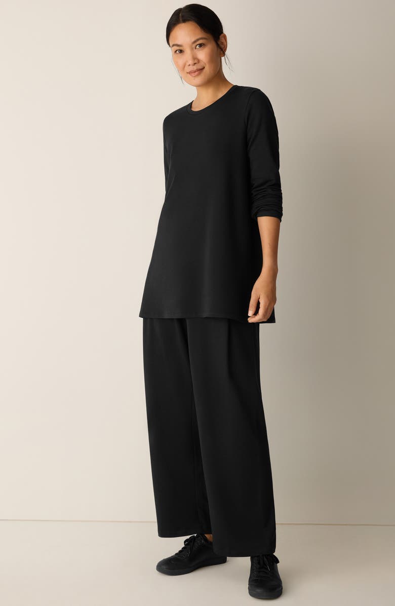 Eileen Fisher Crewneck Top, Alternate, color, Black