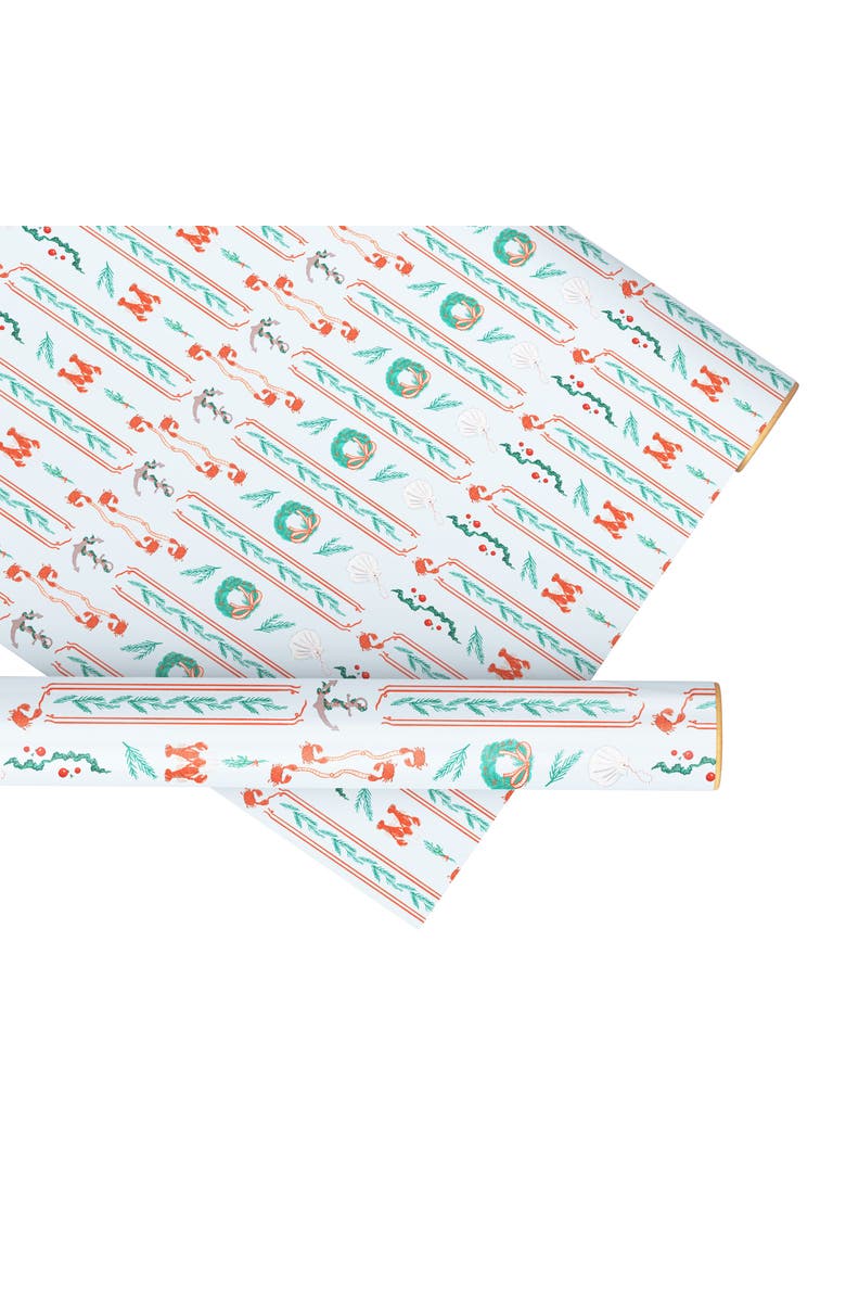 Ramus & Co Two-Sided "A Pinch Of Holiday" Heavyweight Christmas/Holiday Gift Wrap, Alternate, color, Multicolored