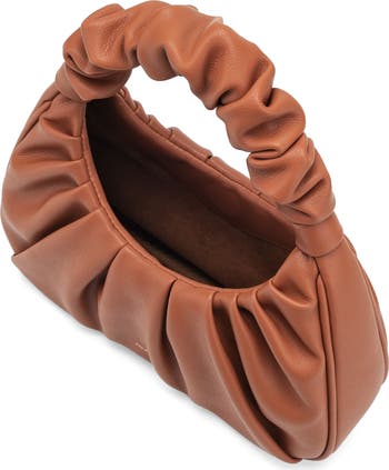 Gabbi Ruched Faux Leather Hobo