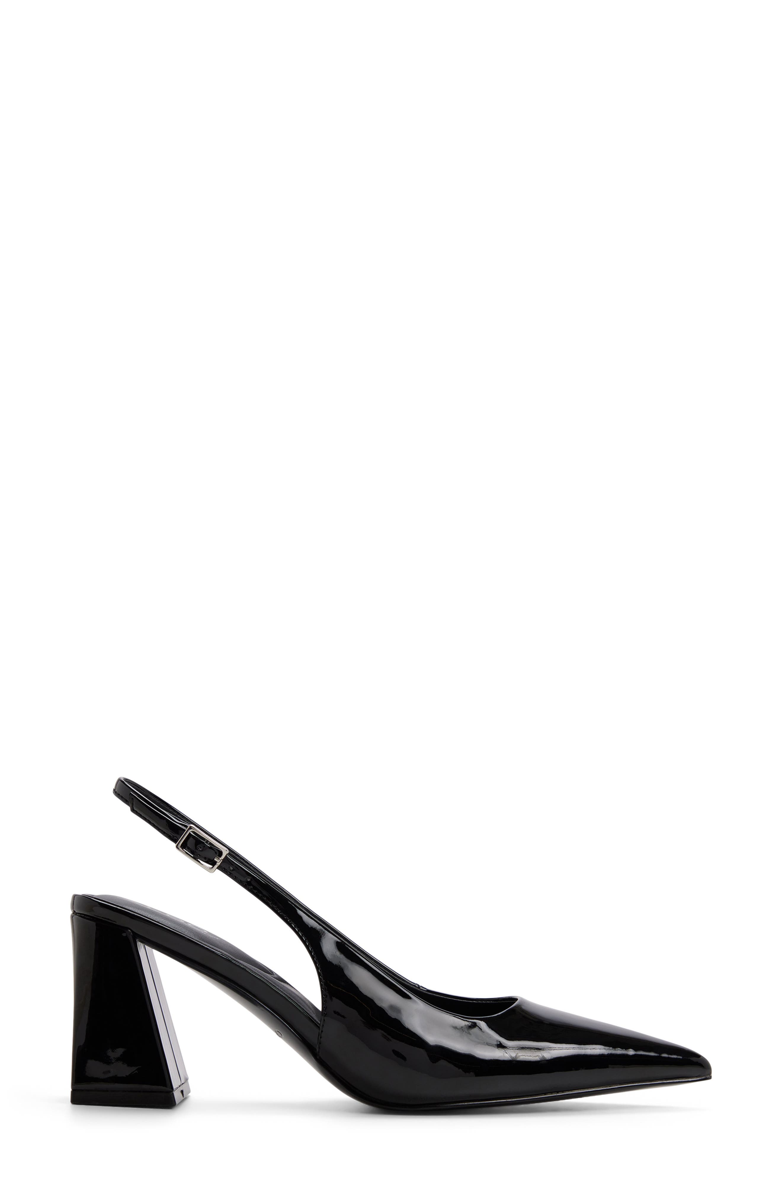 Jannette Slingback Pointed Toe Pump, Alternate, color, BLACK