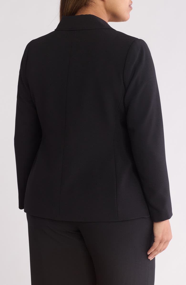 Tahari ASL One-Button Blazer, Alternate, color, Black