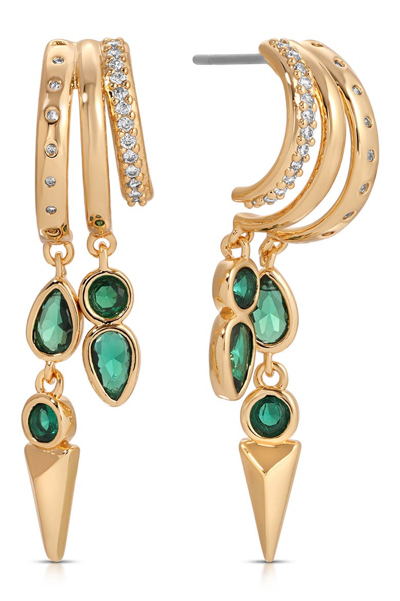 Icon Behavior Earrings, Main, color, GREEN