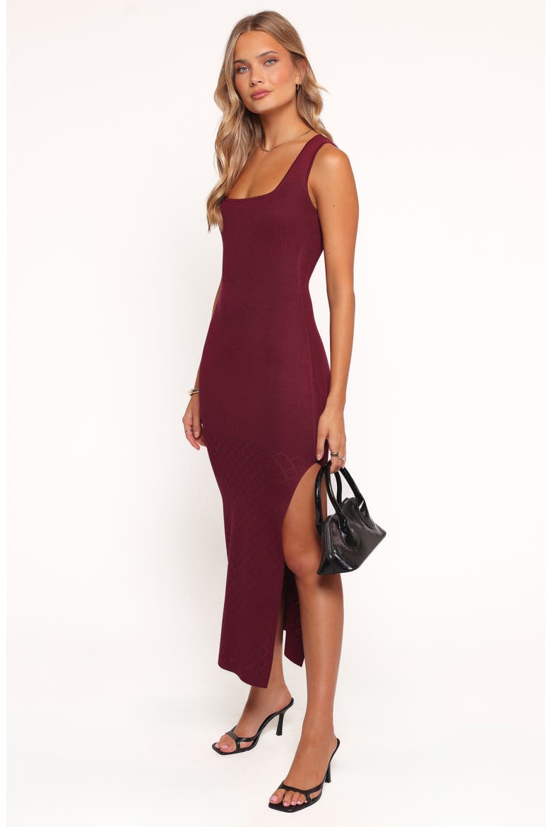 Elinor Rib Body-Con Maxi Dress, Alternate, color, CHERRY