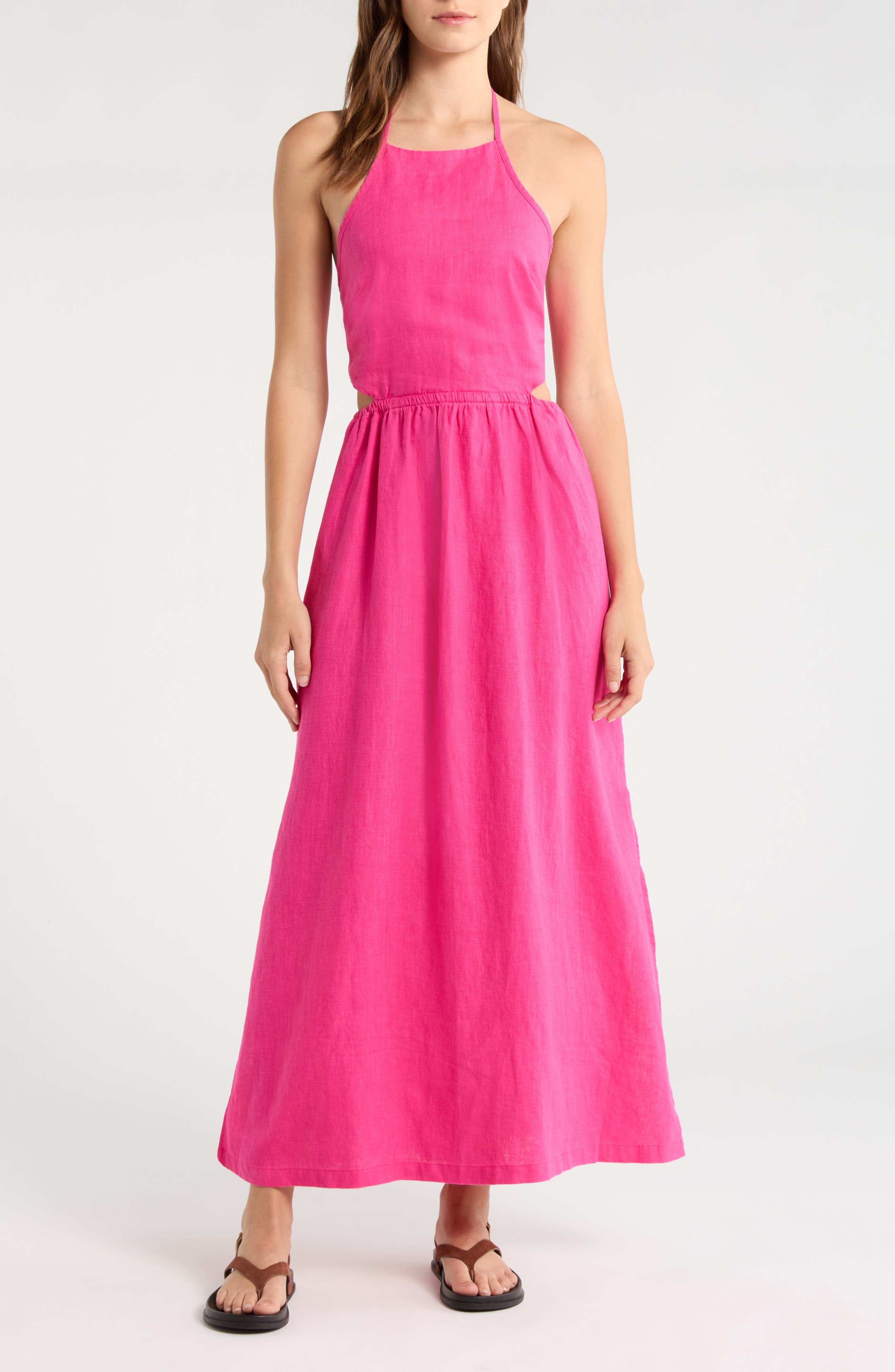 SoftWash Linen Halter Dress - image 3