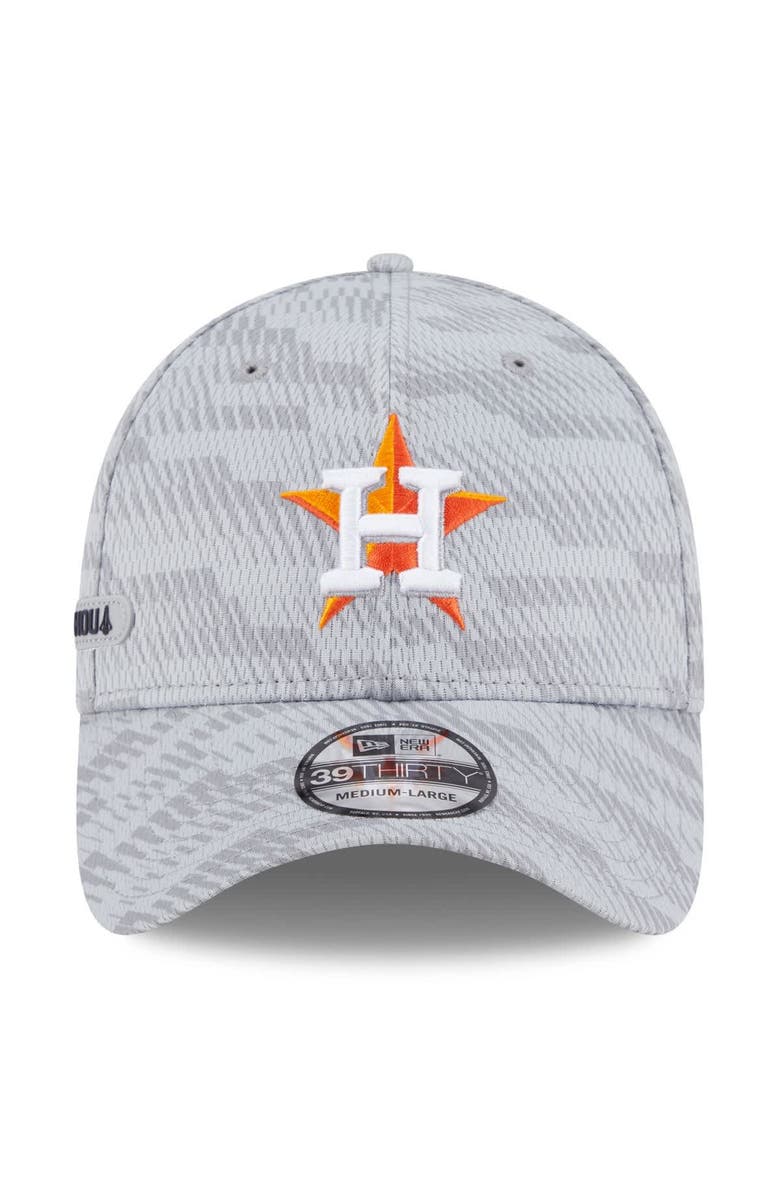 New Era Men's New Era Gray Houston Astros 2025 MLB Clubhouse 39THIRTY Flex Hat, Alternate, color, Gray
