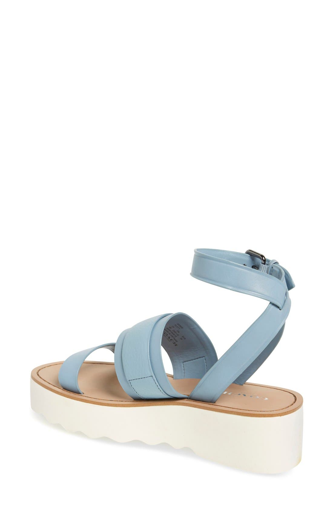 'Platt' Platform Sandal, Alternate, color, CORNFLOWER LEATHER
