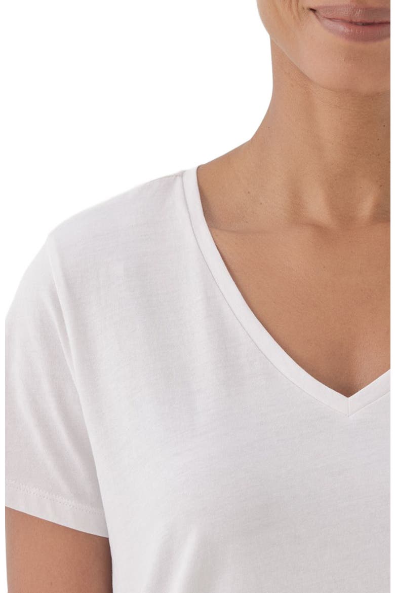 Organic Cotton Softspun V-Neck Tee, Alternate, color, White