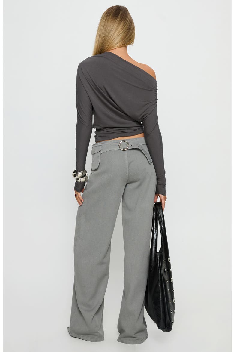Incognito Low Rise Wide Leg Jeans, Alternate, color, GREY