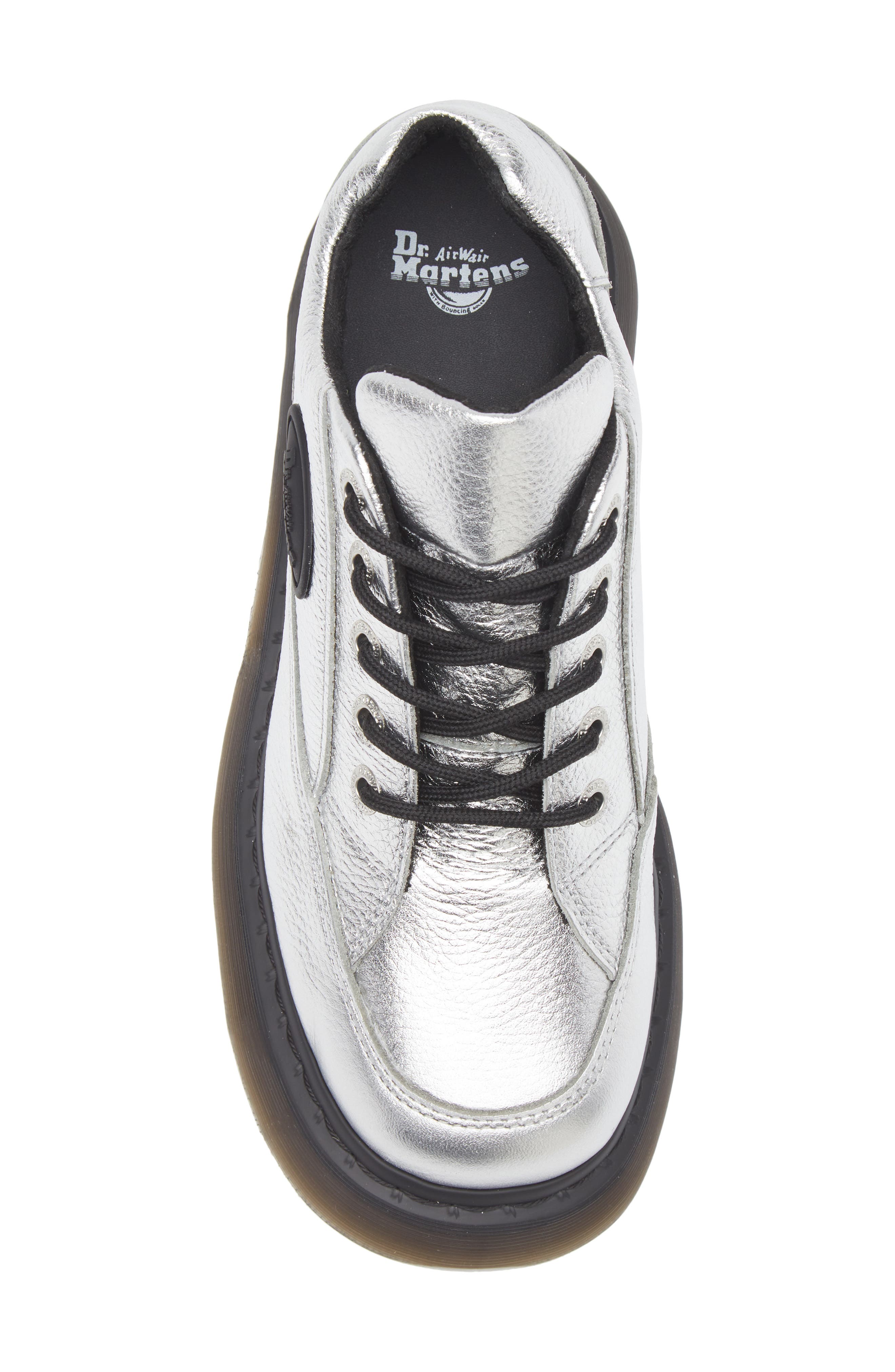 Dr. Martens Buzz 5i Mixed Media Platform Sneaker, Alternate, color, Silver Metallic
