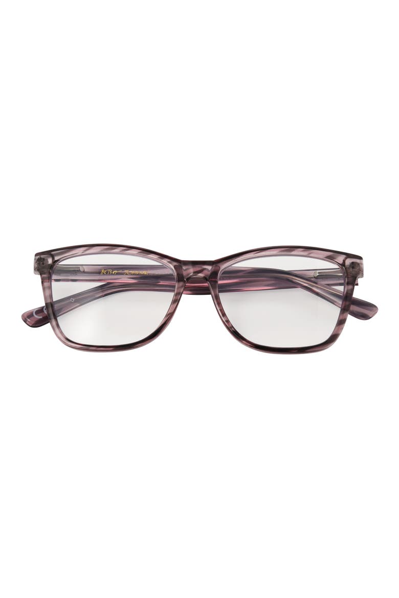 Square Blue Light Blocking Glasses, Alternate, color, LIGHT PURPLE