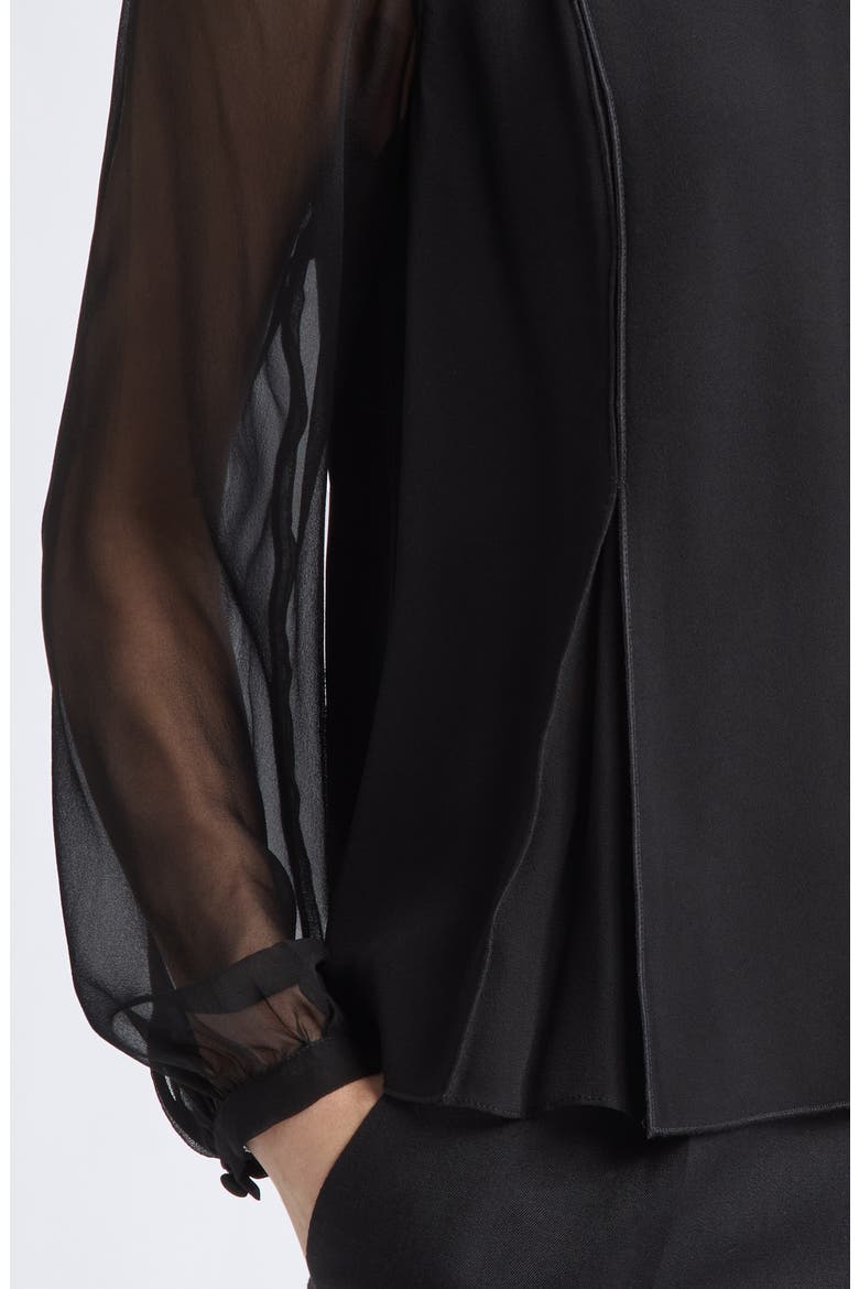 Lucette Long Sleeve Blouse, Alternate, color, NOIR