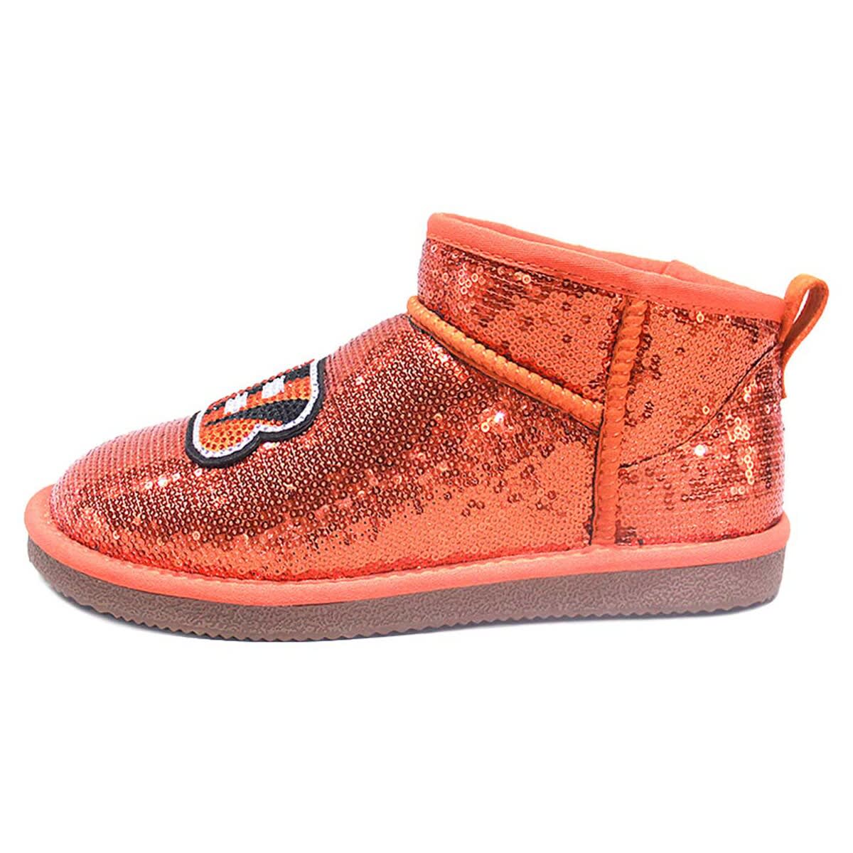 CUCE Women's Cuce  Orange Cincinnati Bengals Sequin Ankle Boots, Alternate, color, 