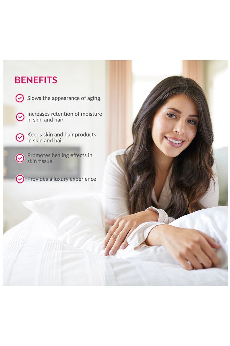 silversilk™ Pillowcase, Alternate, color, ROSE