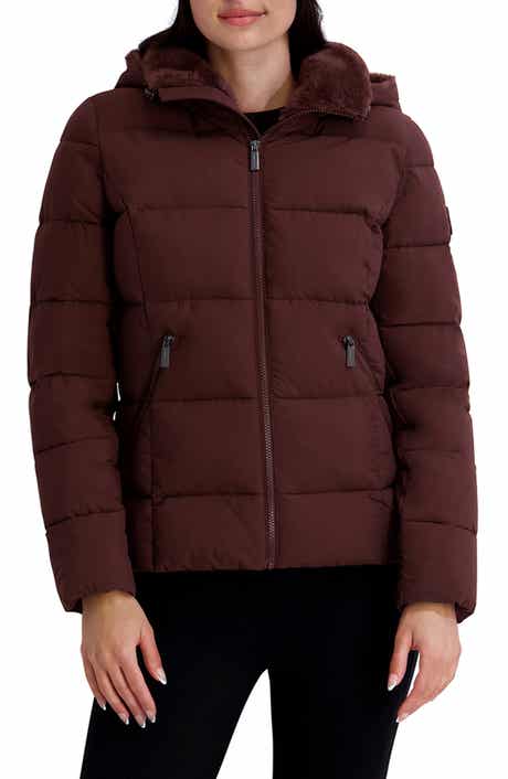Water Resistant Hooded Faux Fur Lined Puffer Jacket