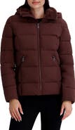 Kenneth Cole New York Water Resistant Hooded Faux Fur Lined Puffer Jacket