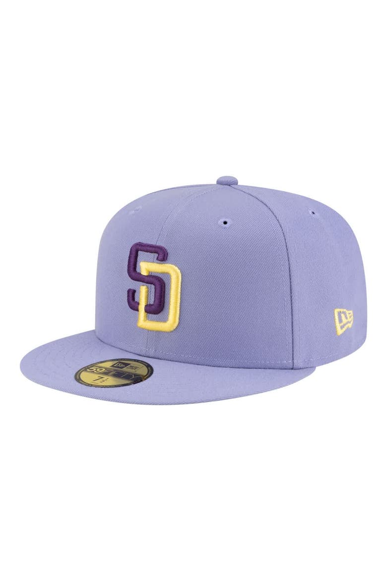 Men's New Era Light Purple San Diego Padres Lavender Bloom 59FIFTY Fitted Hat, Alternate, color, Light Purple