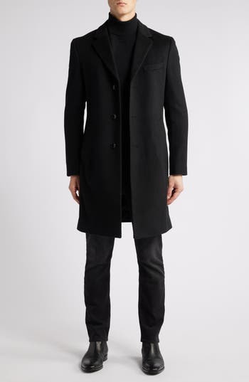 Hugo Boss Boss Hyde Felted Wool & Cashmere Car Coat