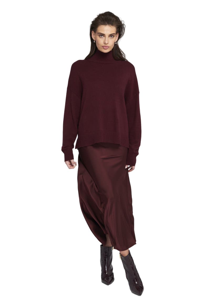 Turtleneck Sweater Pullover, Main, color, Wine