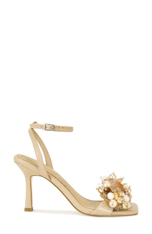 Azalea Wang Candela Ankle Strap Sandal In Beige