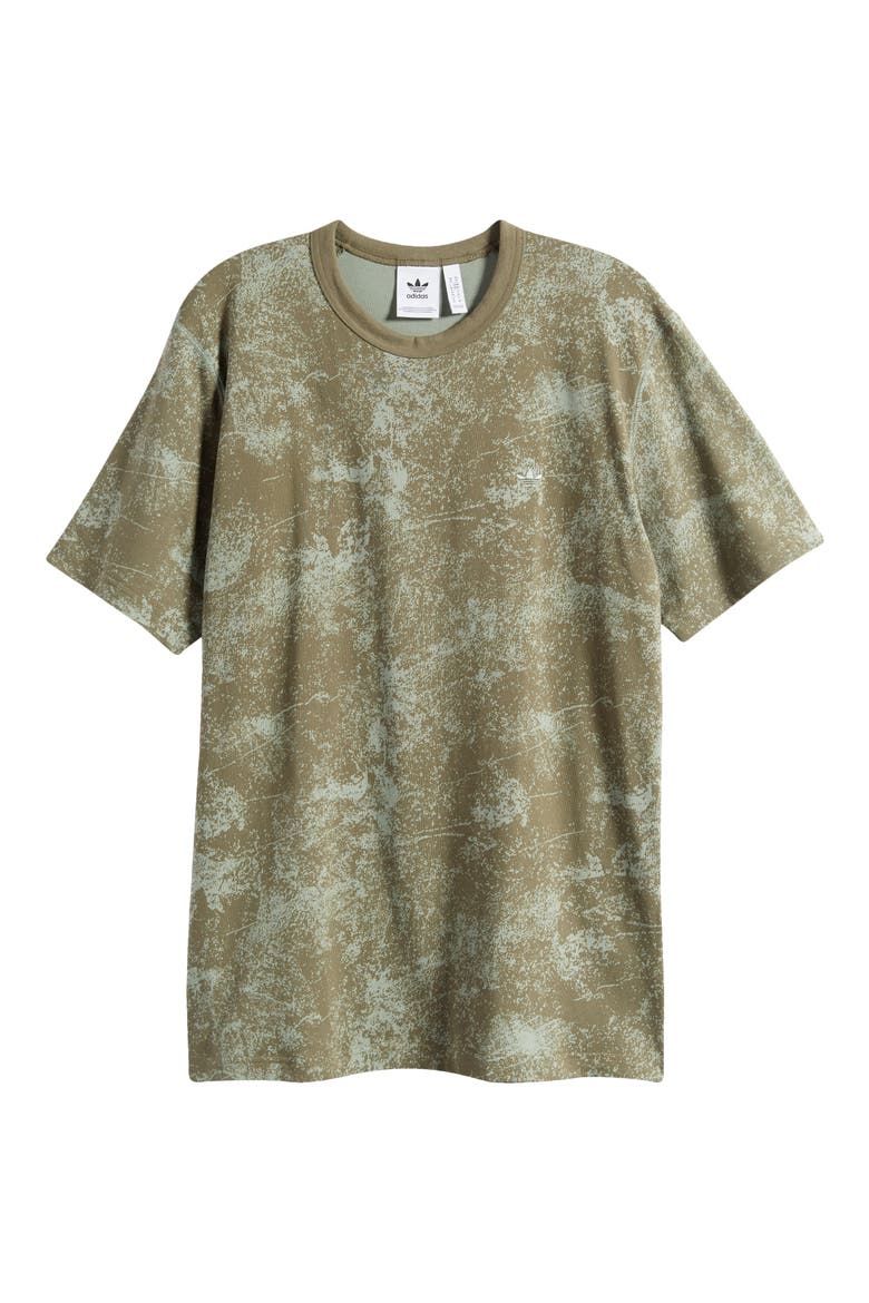 Camo Print Cotton T-Shirt, Alternate, color, OLIVE STRATA