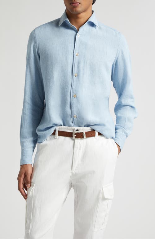 Eleventy Lyocell & Linen Button-up Shirt