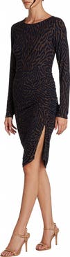 matty m. Clio Long Sleeve Sheath Dress