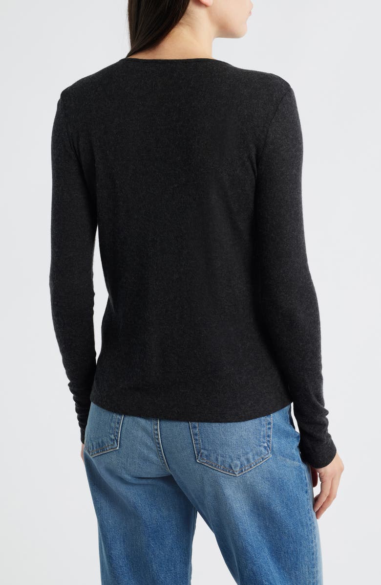 Mavi Jeans Long Sleeve Henley, Alternate, color, Black
