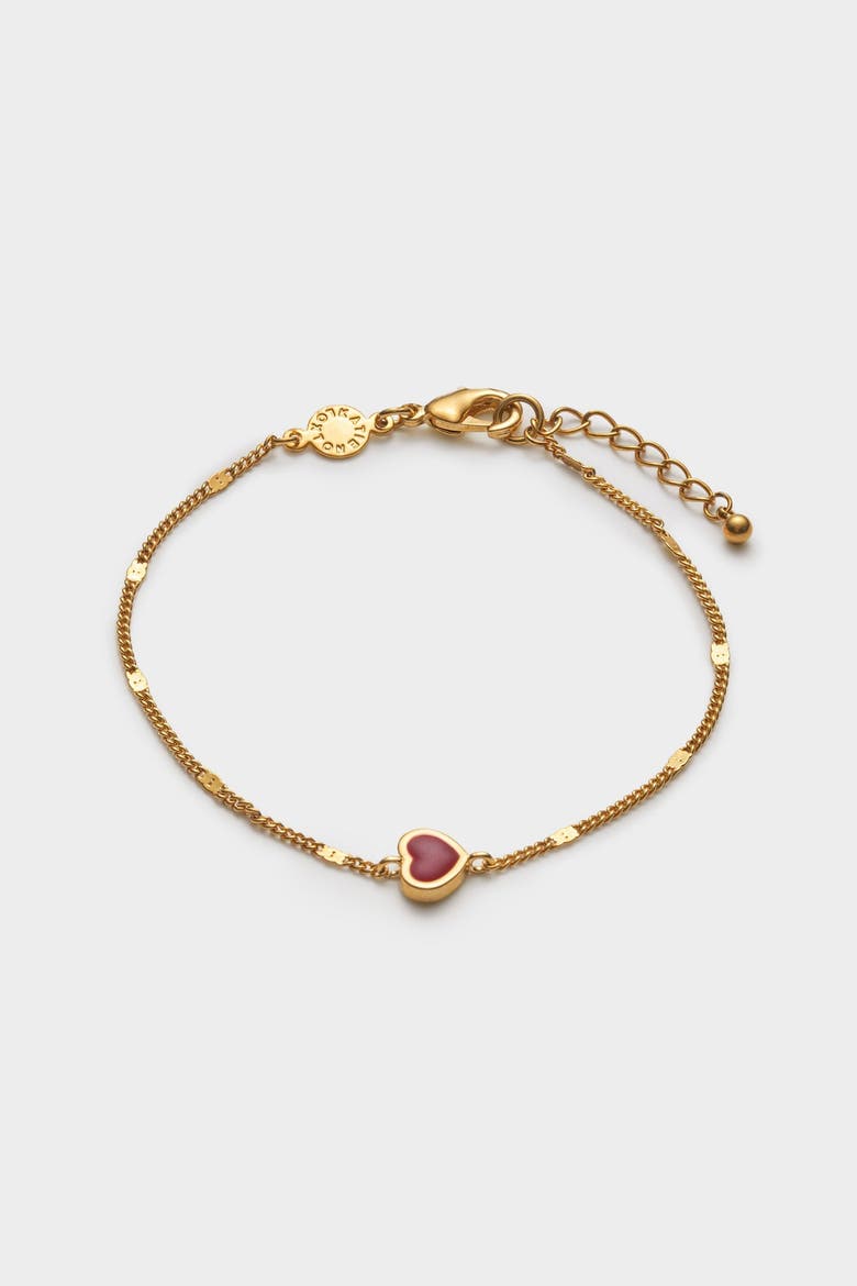 Rouge Waterproof Gold Heart Bracelet, Alternate, color, Gold