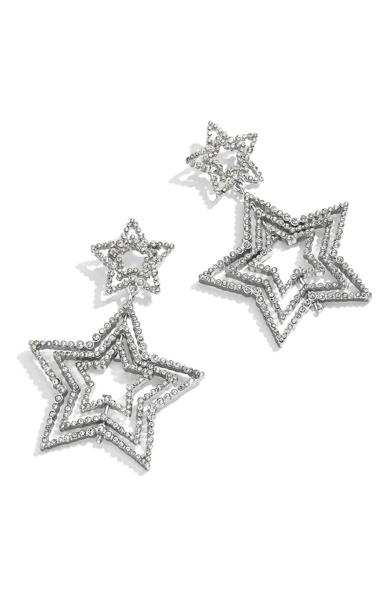 BaubleBar Crystal Star Drop Earrings, Main, color,
