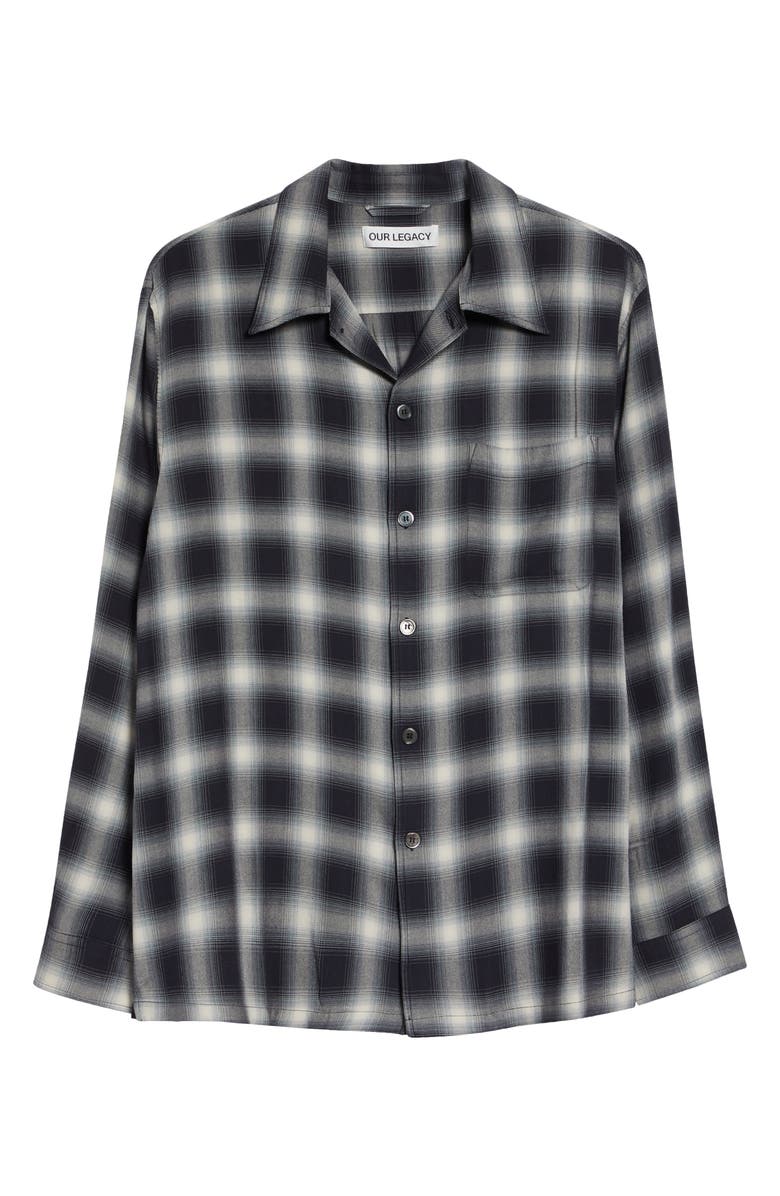 OUR LEGACY Every Check Button-Up Shirt, Main, color, Reno Cowboy Viscose