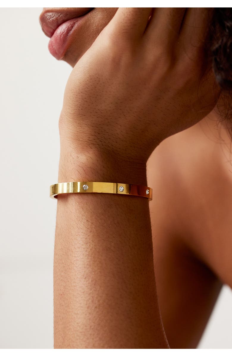 Electric Picks Forever Bangle Bracelet, Alternate, color, Gold